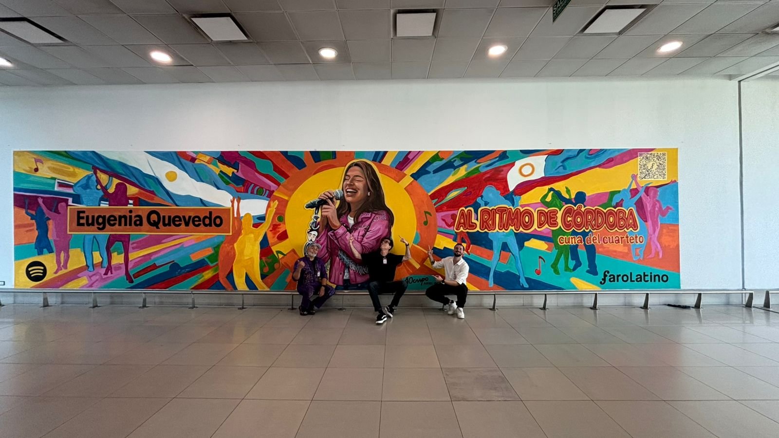 Eugenia Quevedo fue homenajeada con un mural en el Aeropuerto de Córdoba