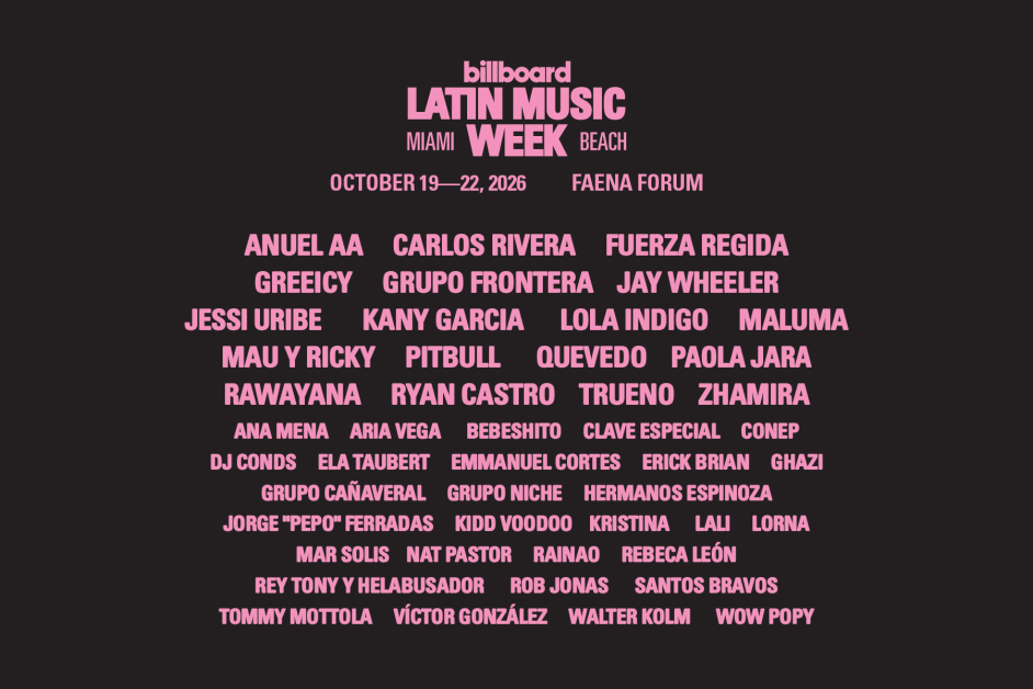 Grupo Frontera, Santos Bravos, Mau y Ricky, Anuel AA y más se suman a Latin Music Week 2026: programa completo